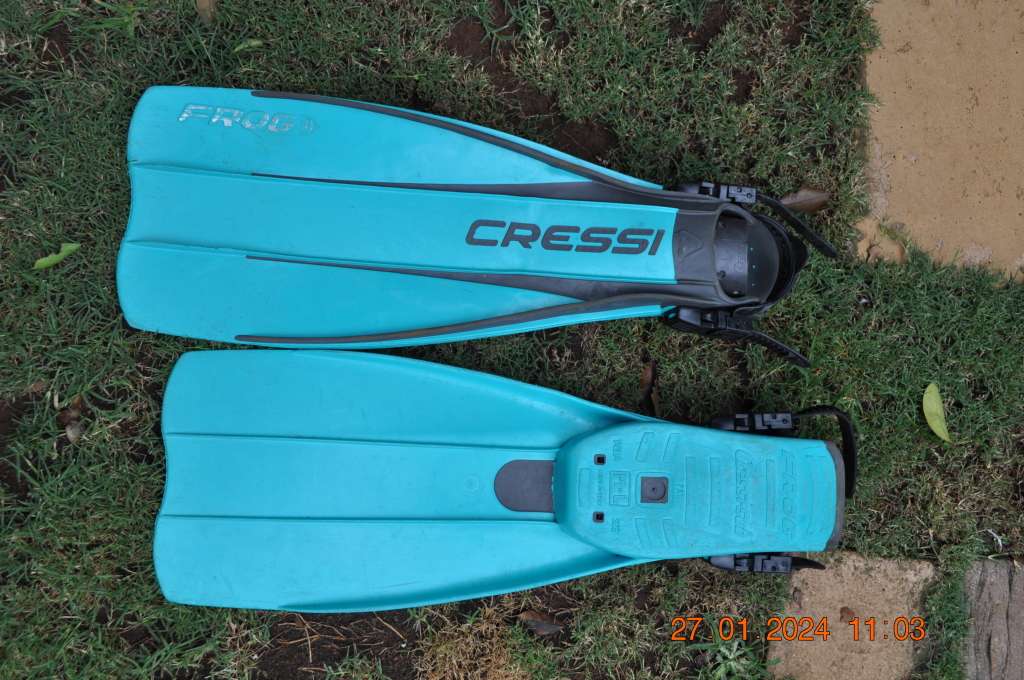 Cressi-Sub Frog Scuba Fins Size M/L (adjustable straps)