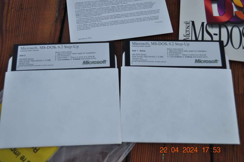 Microsoft MS-Dos 6.2 Setup Operating System