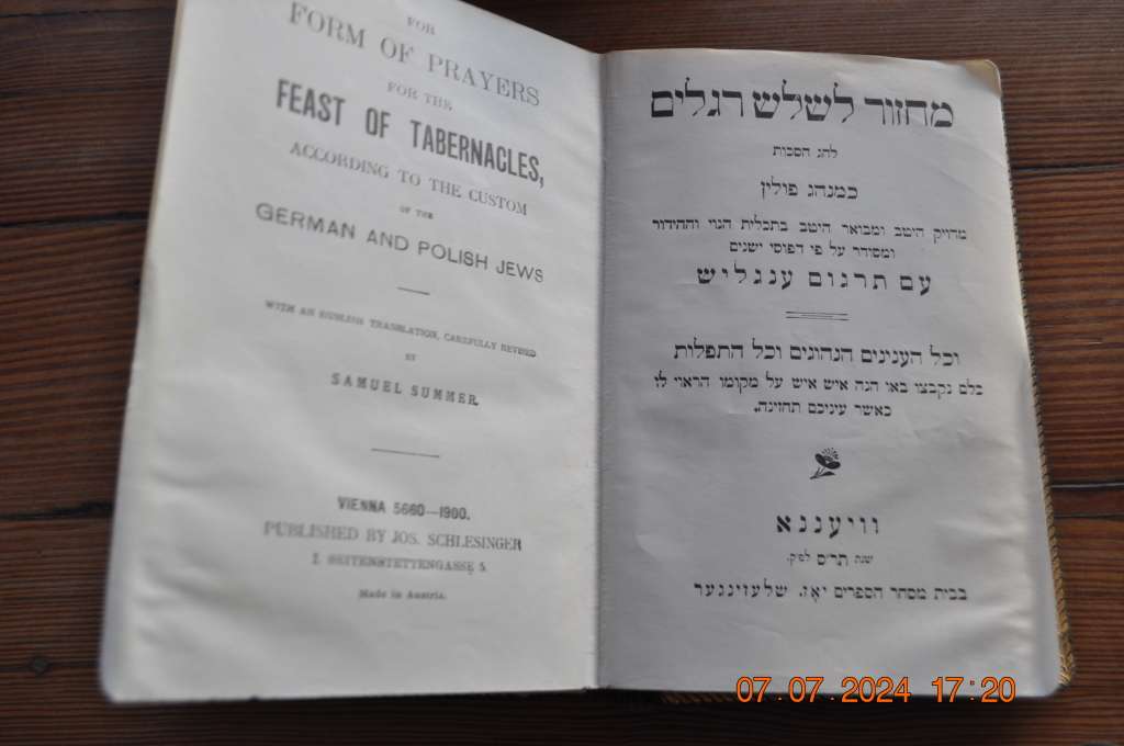 1927 Vienna Festival Prayers German And Polish Jews