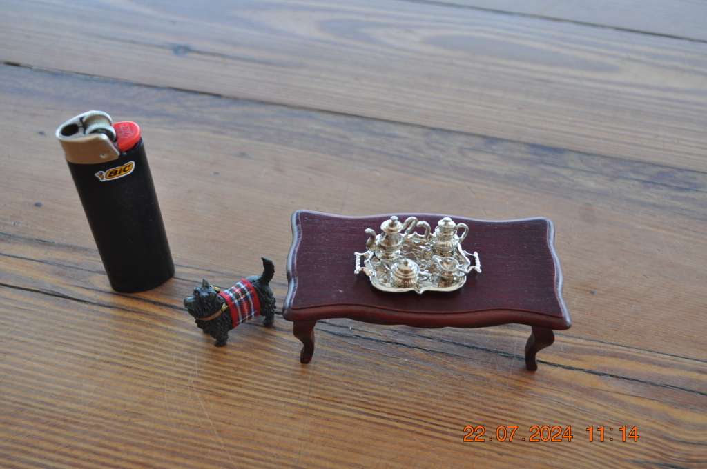 Dolls House Table With Extras