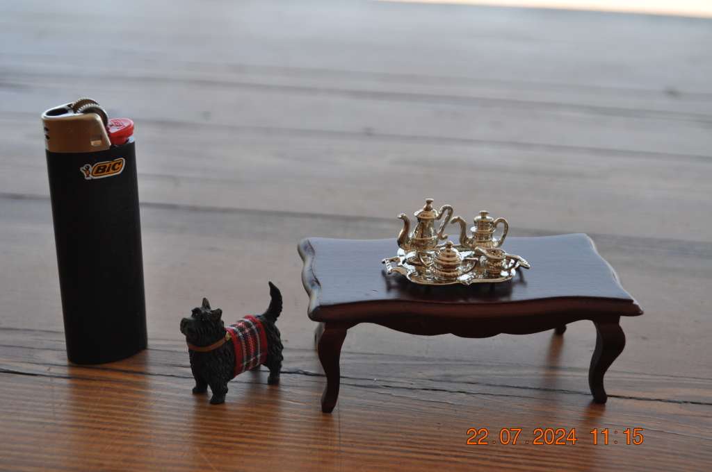 Dolls House Table With Extras