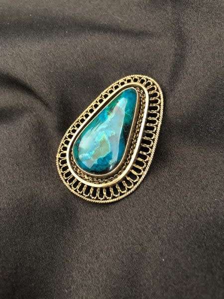Eilat Stone Brooch/Pendant Combination. Eilat Stone - Set in .925 Silver