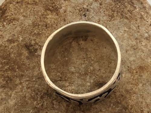 .925 Silver Dolphin Design Wide Ring (Size U)