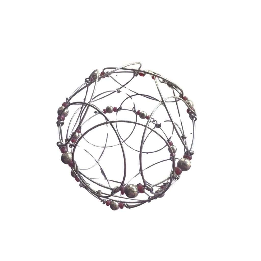 Bracelet - Silver Tone expandable Bracelet that can also be used as a pot plant holder.