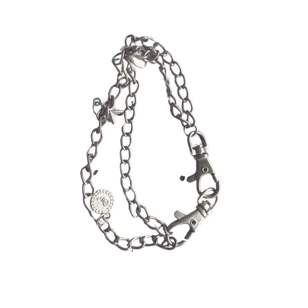 Key Ring - Silver Tone Multi-strand Key ring with dainty small charms