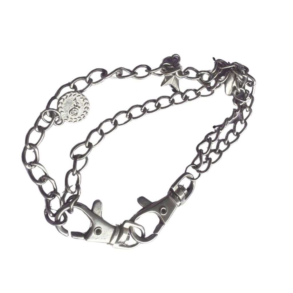 Key Ring - Silver Tone Multi-strand Key ring with dainty small charms