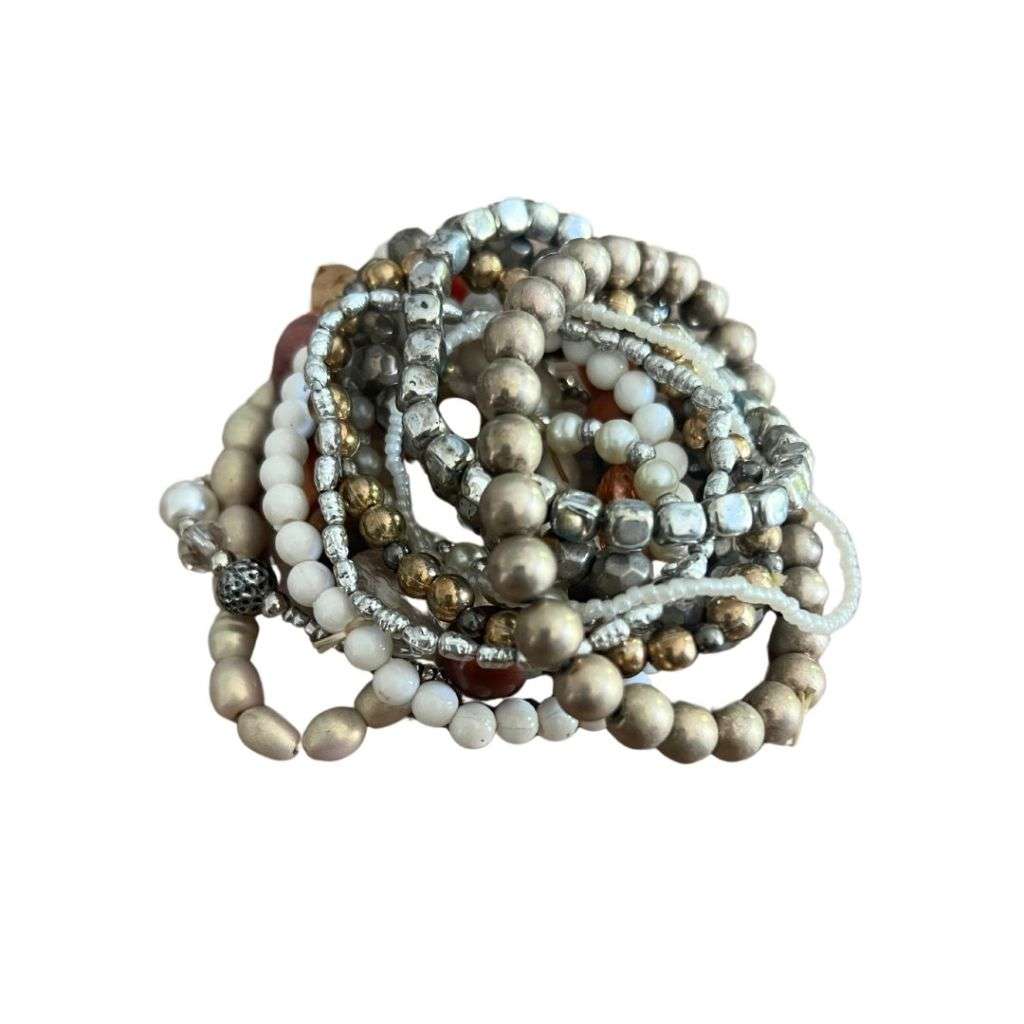 RA079 Bracelet - 10 Assorted Beaded Bracelets. Great Party Pack