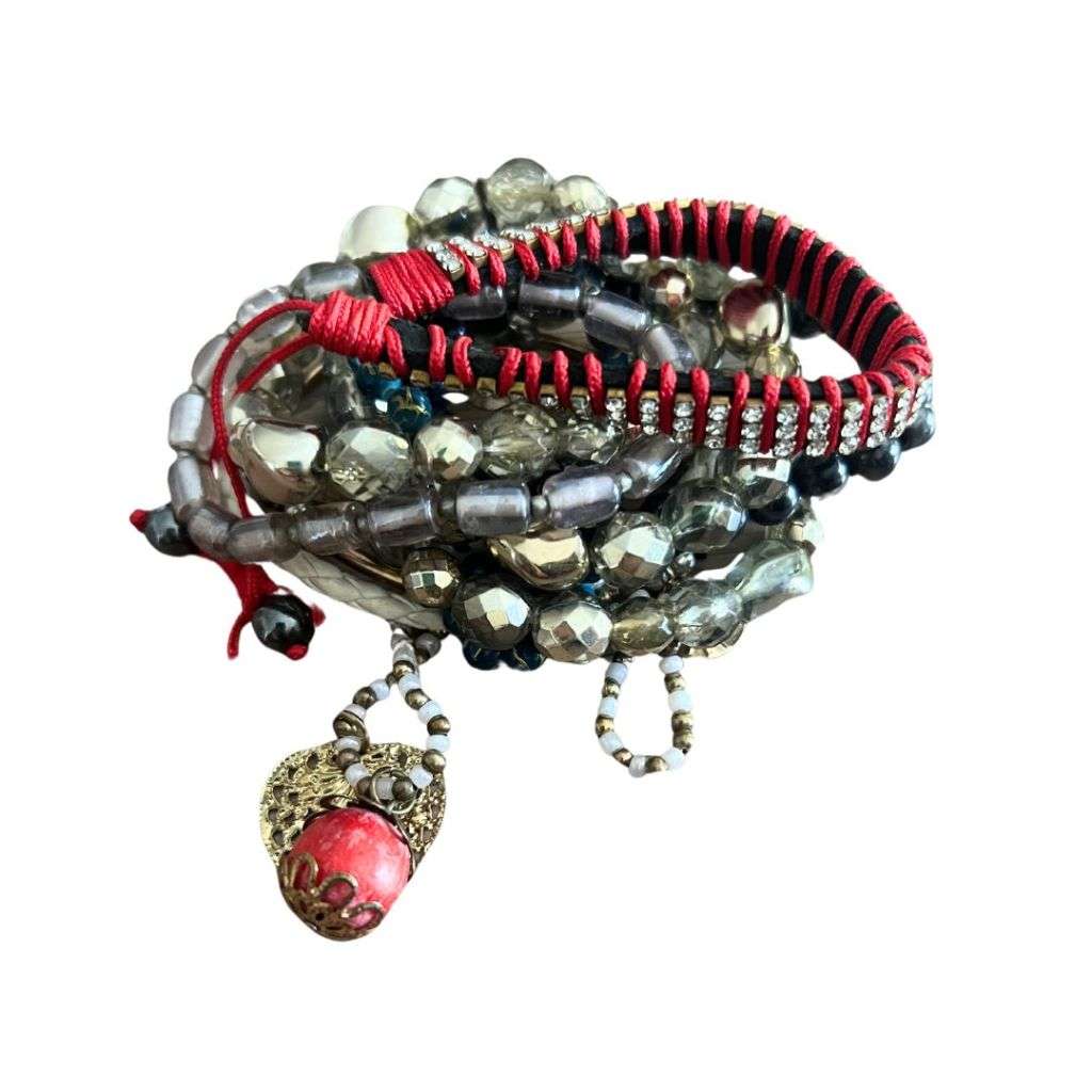 RA081 Bracelet - Assorted Beaded Bracelets. Great for Stocking Filler, Dress Up or Party Pack