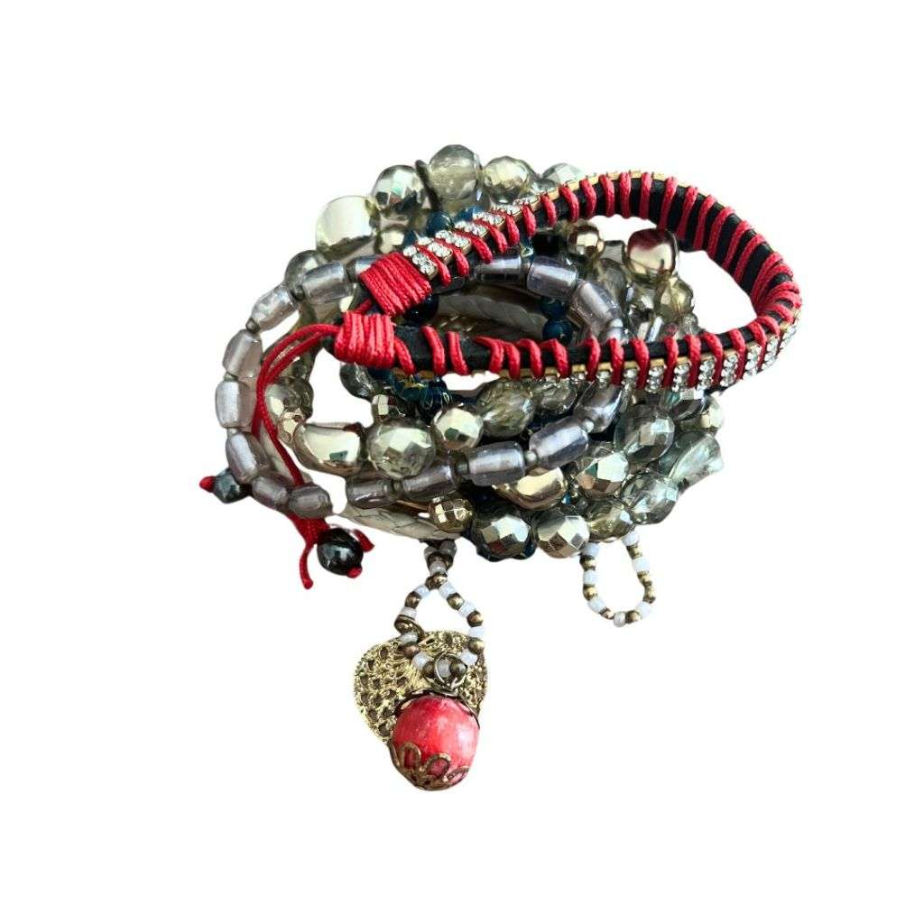 RA081 Bracelet - Assorted Beaded Bracelets. Great for Stocking Filler, Dress Up or Party Pack