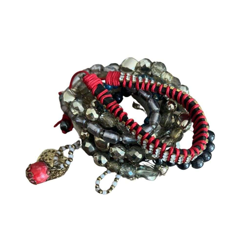 RA081 Bracelet - Assorted Beaded Bracelets. Great for Stocking Filler, Dress Up or Party Pack