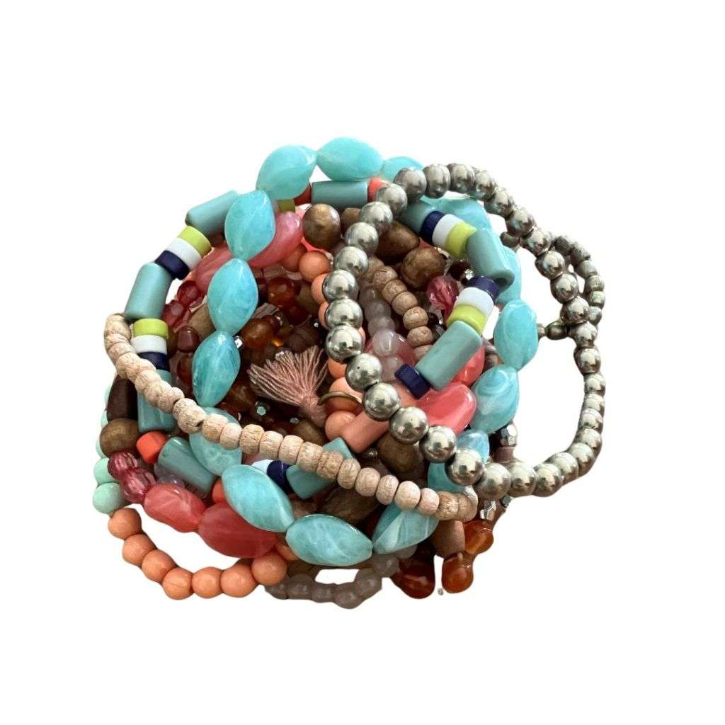 RA082 Bracelet - 10 Assorted Beaded Bracelets. Fab for Party Pack and presents