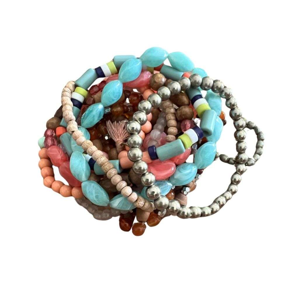RA082 Bracelet - 10 Assorted Beaded Bracelets. Fab for Party Pack and presents