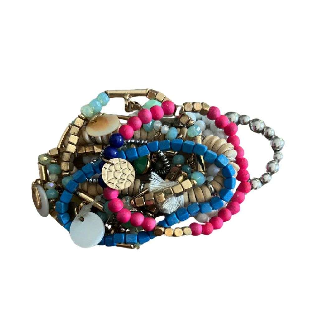 RA083 Bracelet - 10 Assorted Beaded Bracelets. Party Packs, Stocking Fillers, Gifts and Prizes