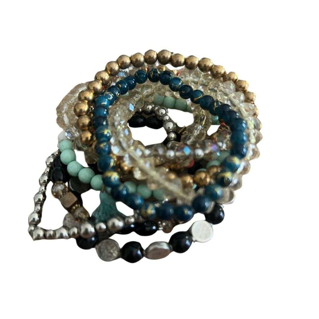 RA085 Bracelets - Assorted Beaded Bracelets x 10. Great for Party Packs, Fun Play