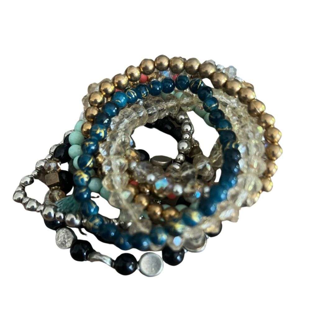 RA085 Bracelets - Assorted Beaded Bracelets x 10. Great for Party Packs, Fun Play
