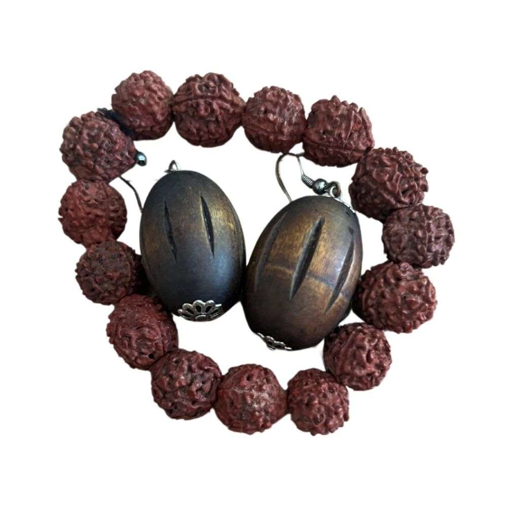 RA090 Necklace - Acorn Shape Earrings and Necklace