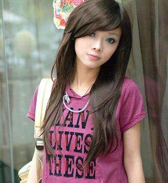 IN STOCK!100% Japanese Kanekalon Fiber 75cm Long Straight Women Wig