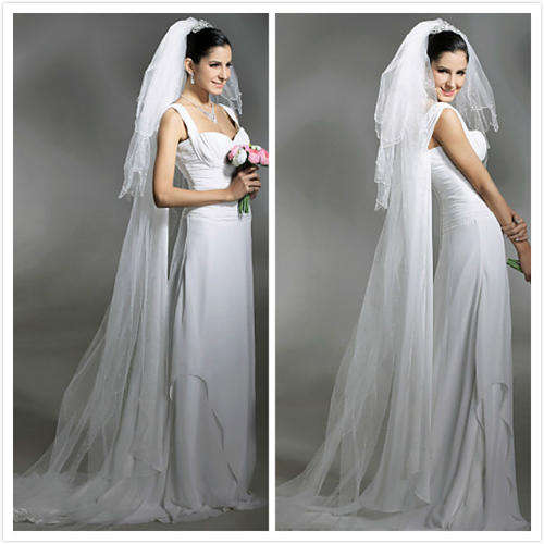 3 Layer Cathedral With Beading Wedding Veil