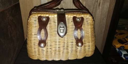 Vintage Wicker Cane Purse/Handbag