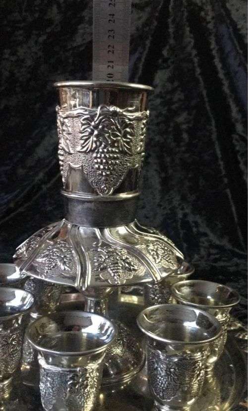 Vintage Jewish Kiddush wine set