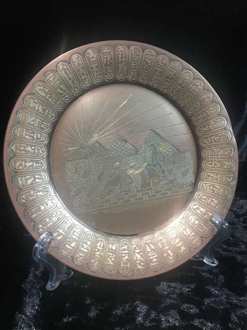 Egyptian themed copper plates