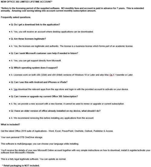 Microsoft Office 365 Pro 5TB 5-user 5TB - Account