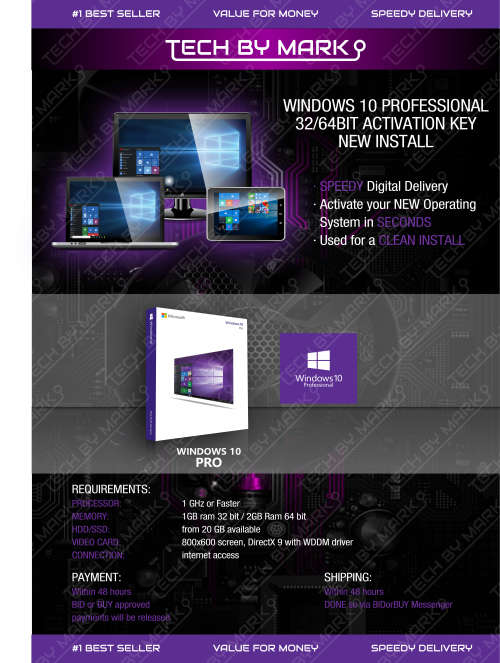 Microsoft Windows 10 Pro # Special # WIN & MAC lifetime Key