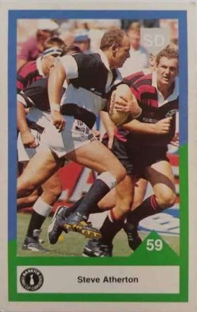 1992  Sports Deck Rugby Trading Cards : Steve Atherton # 59
