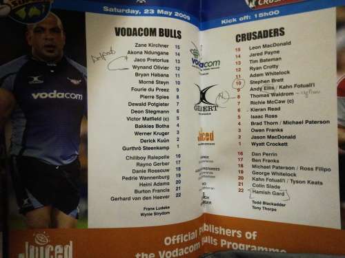 Official Super 14 Matchday Programme : SEMI-FINAL _ Bulls vs Crusadres - 23 May 2009[y