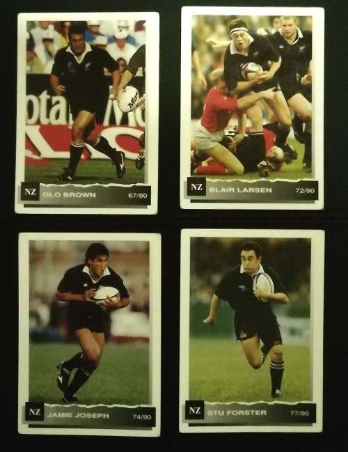 Sportsdeck 1994 Rugby Trading Cards : New Zealand x 4 cards