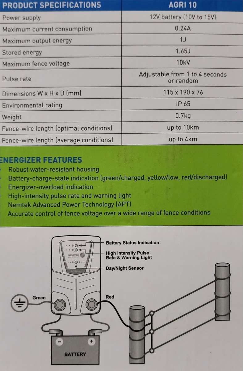 NEMTEK AGRIENERGIZER