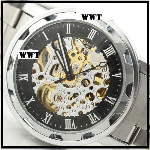 ***Mens Automatic Mechanical Skull Watches Stainless Steel***