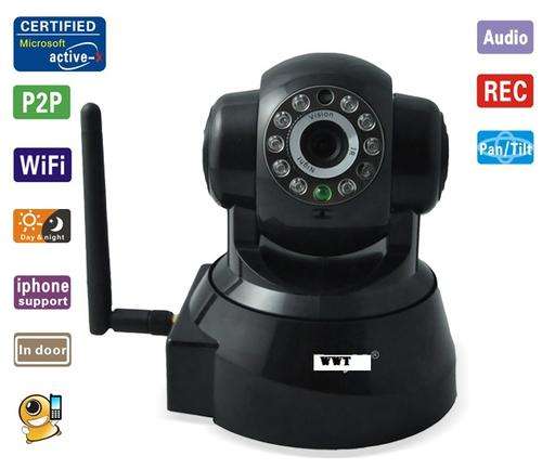 New IP Wireless Security Camera with Night vision, Motion detection, WiFi, Audio, Pan/Tilt, Colour