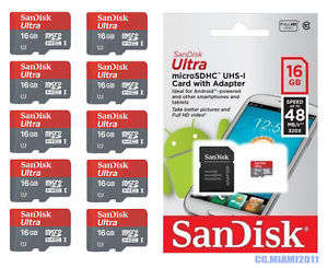 Sandisk 16GB Ultra SDHC Card - Class 10 48MB/s