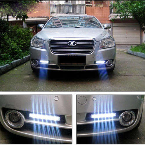 8 LED DRL Daylight Head Lamp Super White 12V DC Car Daytime Running Light 2PCS
