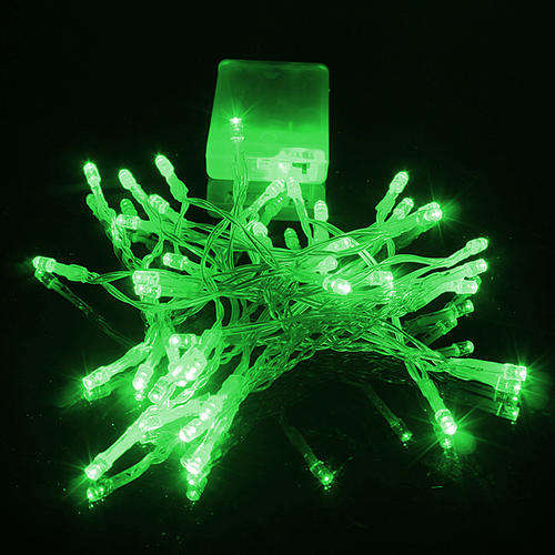 ***NEW***5 m 50 led green fairy lights - works with battery only