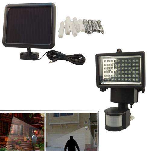 60 LED PIR SOLOR MOTION SENSOR SECURITY FLOODLIGHT LAMP OUTDOOR GARDEN