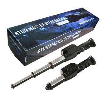 800 000V Police Shock & Drop Anti-Riot Telescopic Stun Baton