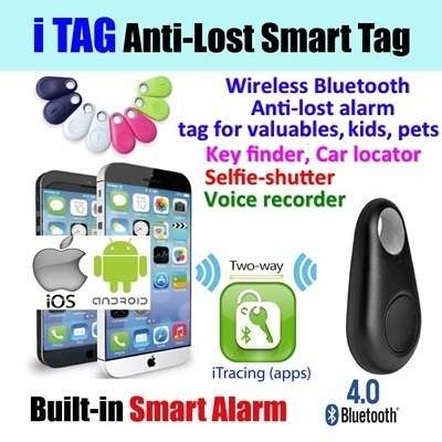 Wireless Bluetooth 4.0 Smart Tracker & GPS Locator With Itag Sensor & Anti-lost Alarm - INCL BATTERY