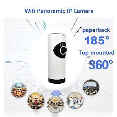 360 Degree Panoramic IP Camera Night Vision IR Cut SD Card Motion Detection Record Android & iOS App