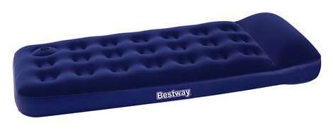 Single Air Bed Inflatable Matress Flocked Camping Comfort
