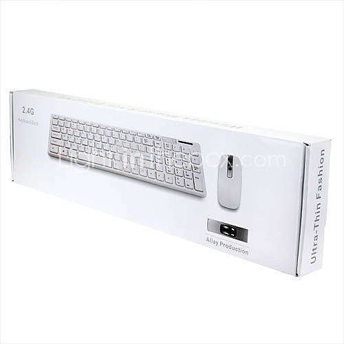 High quality Ultra Thin 2.4GHz Wireless Keyboard and Mouse Kit