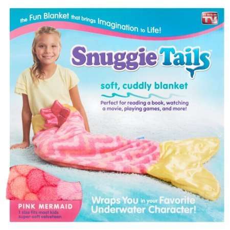 New Snuggie Tails MERMAID Blanket Pink One Size Fits Most - Super Soft Velveteen