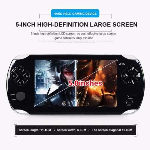 8GB 5.0" HD screen Portable Multimedia Player Digital Video Camera PSP Handheld game consoles MP3 MP