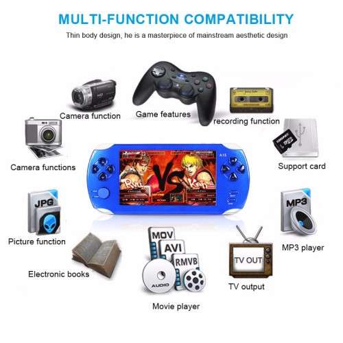 8GB 5.0" HD screen Portable Multimedia Player Digital Video Camera PSP Handheld game consoles MP3 MP