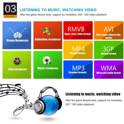 8GB 5.0" HD screen Portable Multimedia Player Digital Video Camera PSP Handheld game consoles MP3 MP