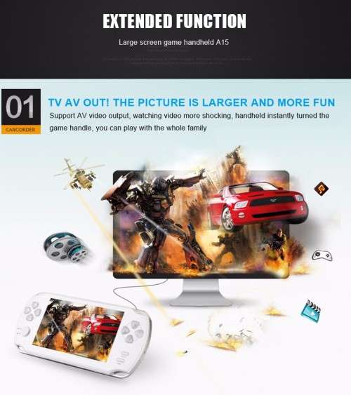 8GB 5.0" HD screen Portable Multimedia Player Digital Video Camera PSP Handheld game consoles MP3 MP
