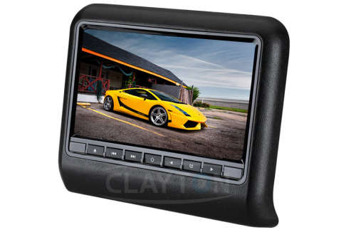 9 Inch BLACK Car Headrest Monitor with DVD Player (Pair) - 800x480 Res - Speaker - Game Func REMOTE