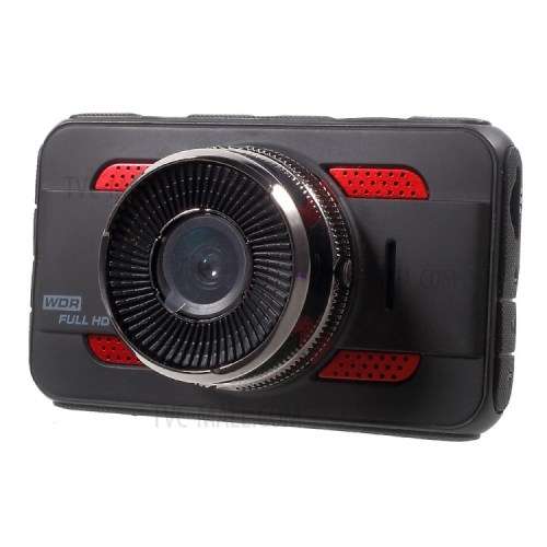 HIGH QUALITY 3.0-inch Full HD 1080P Car Video Recorder Car DVR Support Loop Recording - Black + Red