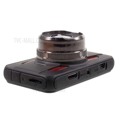 HIGH QUALITY 3.0-inch Full HD 1080P Car Video Recorder Car DVR Support Loop Recording - Black + Red
